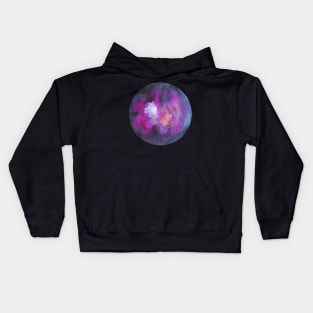 Galaxy Purple Moon Kids Hoodie